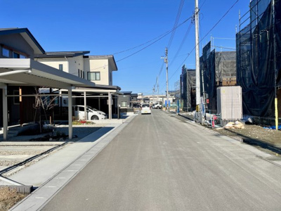 【前面道路含む現地写真】 | 新築分譲住宅　山形市浜崎　第3　全3棟