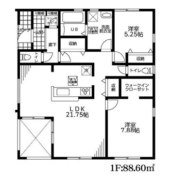 【間取り】 | Livele Garden.S加須市南大桑　【平屋】新築住宅 | ≪3号棟≫