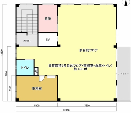 州見台7丁目 ２F多目的フロアの間取り