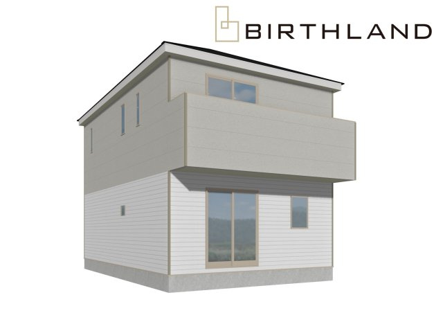 新築戸建・新築建売　南相馬市原町区西町三丁目【オール電化住宅】原町三小・原町一中の外観パース|【外観予想図】