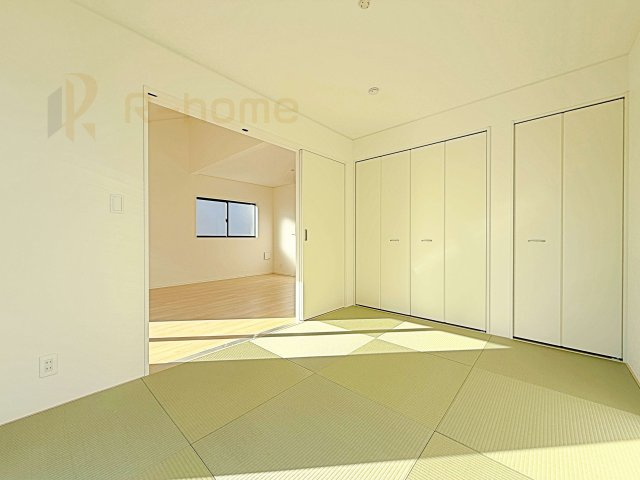 筑西市井上第1　新築戸建て　1号棟の和室|フローリングより衝撃が少ない和室は、ご両親のお部屋やキッズスペース、客間としても活用頂けます。