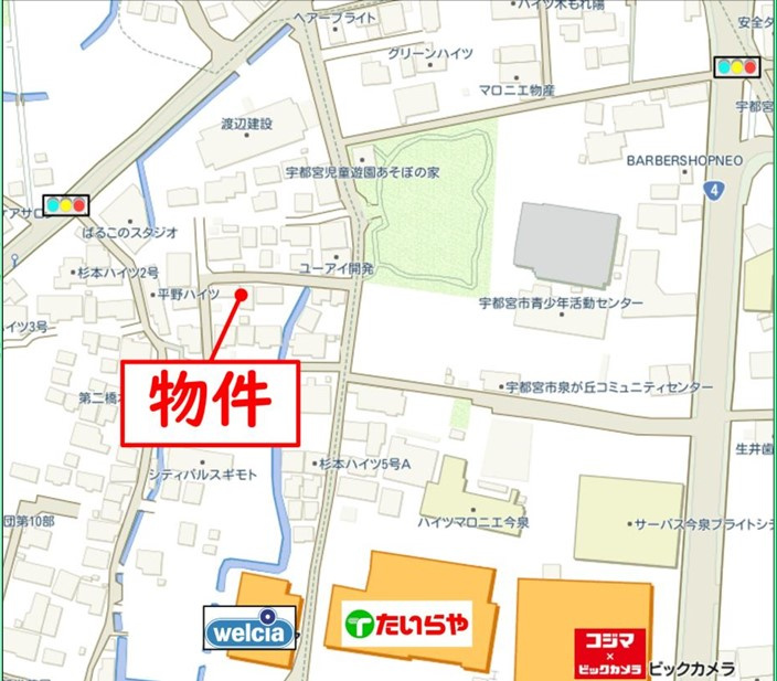 ハートフルタウン　今泉新町267番の地図|B号棟になります