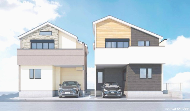 新築/練馬区貫井４丁目　全２棟の外観パース|外観イメージパース