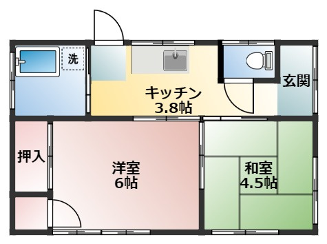 【間取り】 | パレＮＴ高倉（北側）