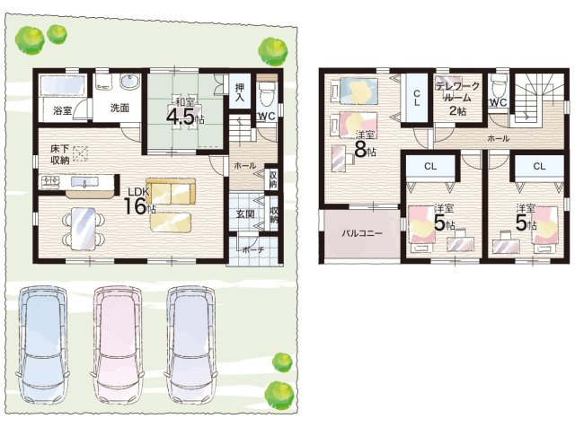 姫路市勝原区山戸　第4期　新築一戸建ての間取り|3号地