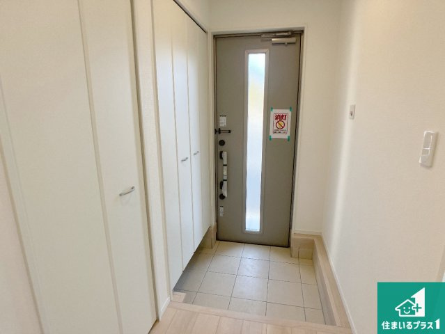 姫路市勝原区山戸　第4期　新築一戸建ての玄関|シューズボックスにはたくさんの靴が収納できるので玄関周りはいつもスッキリ！ご家族が増えても安心！