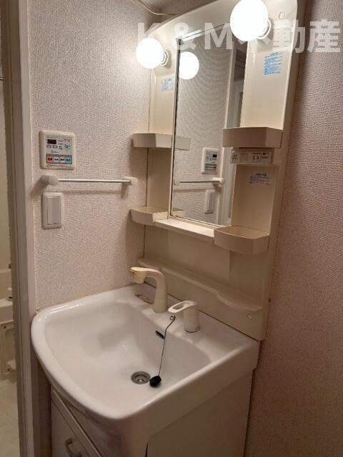 アルファマの洗面所|スペースが確保できる洗面所です