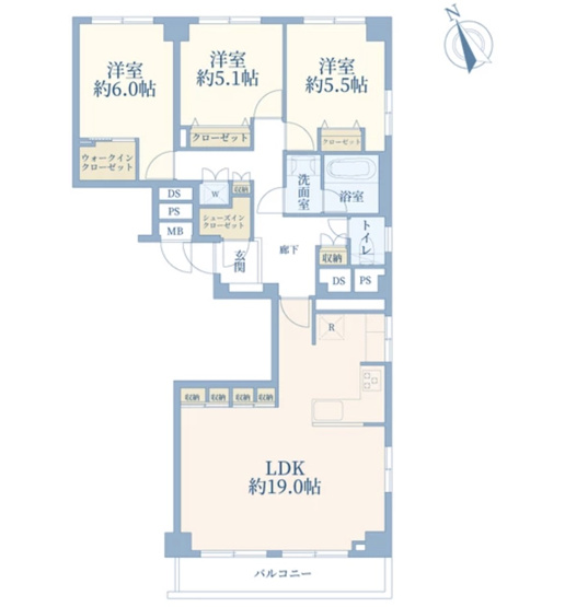 【間取り】 | ★仲介手数料半額★小田急駿河台マンション(2026年2月下旬リフォーム完了予定）