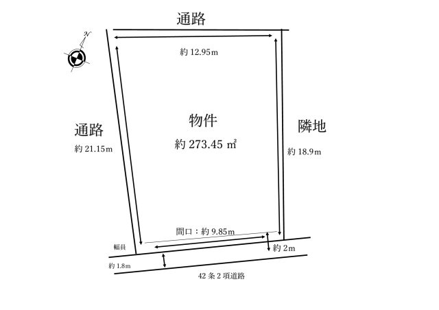 神戸市須磨寺町売土地の土地図
