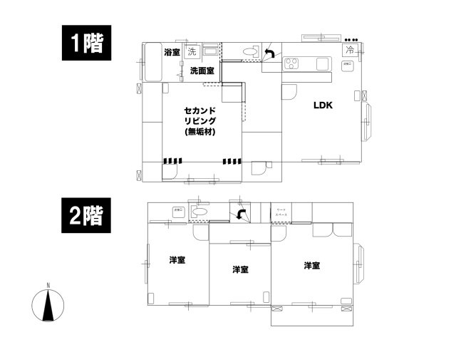 古河市東リノベーションハウスの間取り|〇間取り図〇
3LLDKのリフォーム住宅♪
純和風住宅を買取り、令和風にアレンジしました。
無垢材を使った小上がりスペースや、縁側を活かしたくつろぎ空間がございます♪