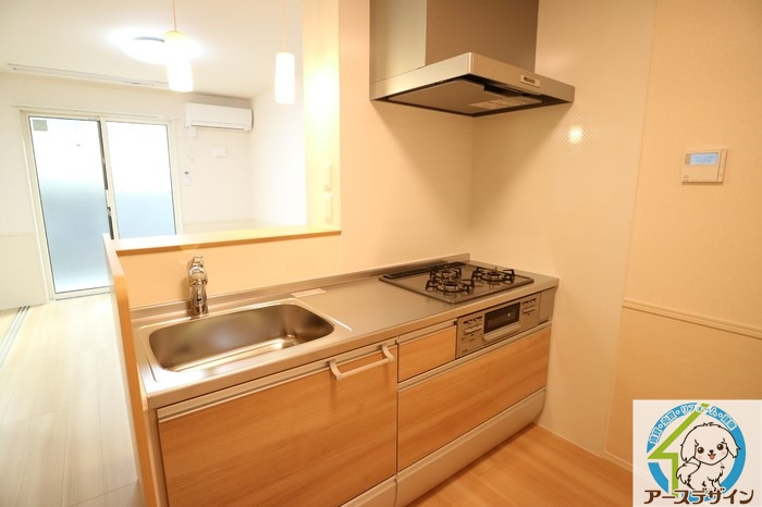 トレーフル　緑が丘のキッチン|パース写真