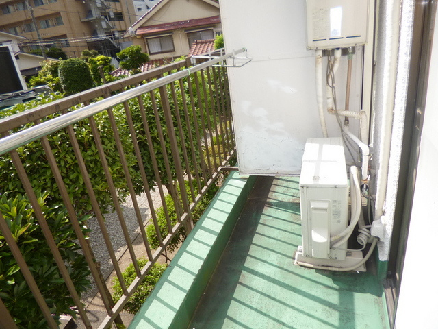 粉川マンションのバルコニー|南向きのバルコニー。