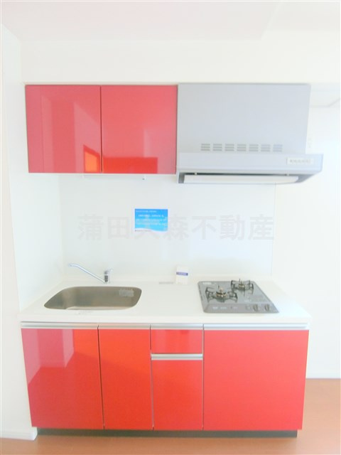 ウェルスクエアイズム蒲田@仲介手数料無料のキッチン|2口ガスシステムキッチン