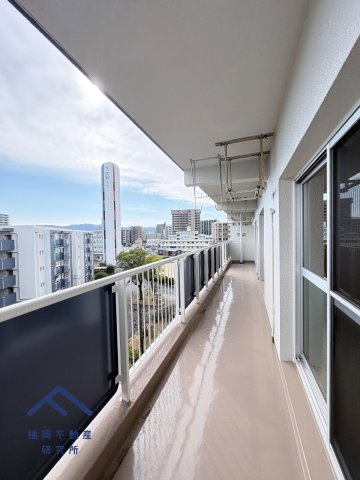 下大利団地27のバルコニー