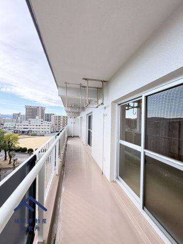 下大利団地27のバルコニー