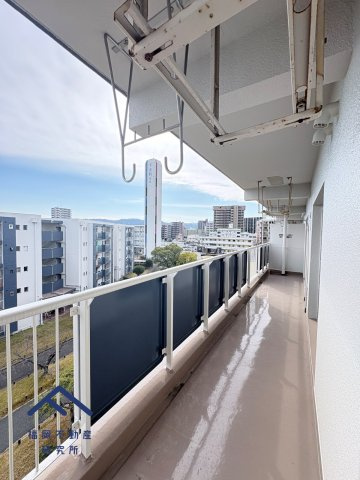 下大利団地27のバルコニー