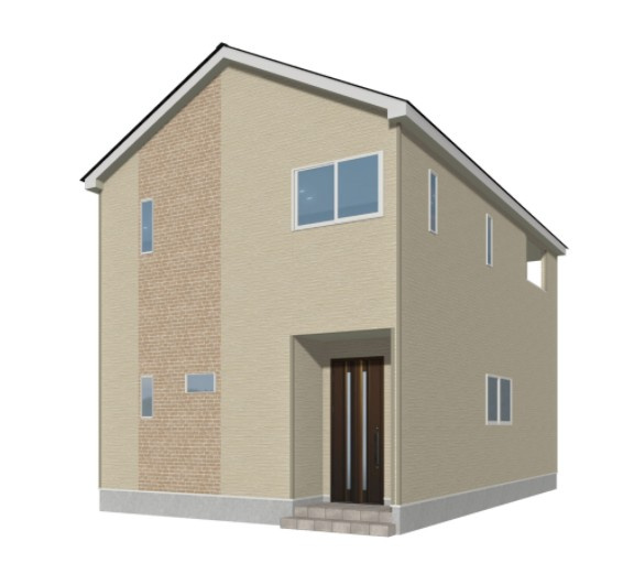 天童市東長岡第4【新築建売】1号棟の外観パース|1号棟完成予想図！早期予約受付中です！
