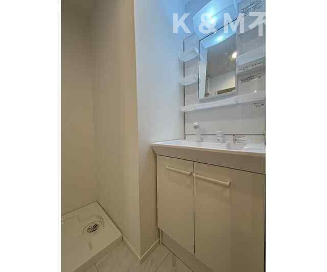 Ａｚｕｒｅ　Ｔｏｋｉｗａｄａｉｒａ（アジュール常盤平）の洗面所|忙しい朝には欠かせない洗面所です