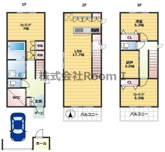 【間取り】 | 西区新町３丁目へーベルハウスB棟