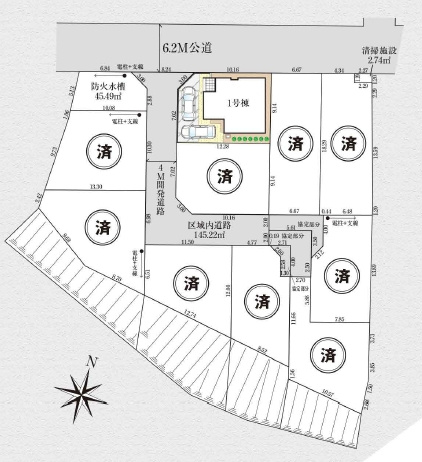 【区画図】 | 朝霞市岡5期　全1棟　1号棟 | 1号棟