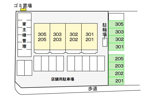 ロジュマン緑ケ丘の区画図