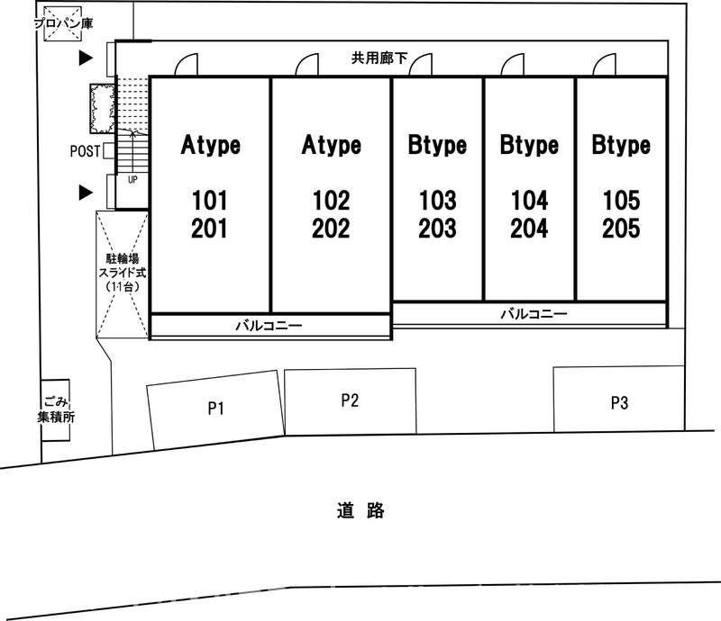 リブリ・Y.T常盤平の区画図