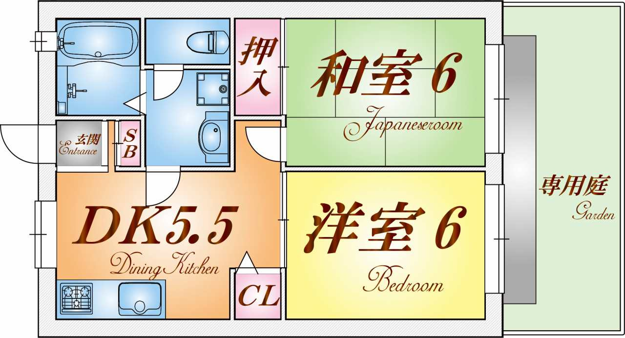 ビーラインミフネ1号館の間取り