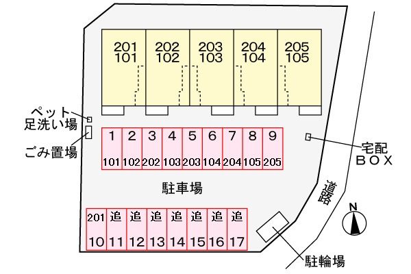 デーアＶの駐車場|駐車場