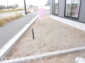 【庭】 | 郡山市大槻町三角田新築一戸建て5棟 | お庭の付いた物件です