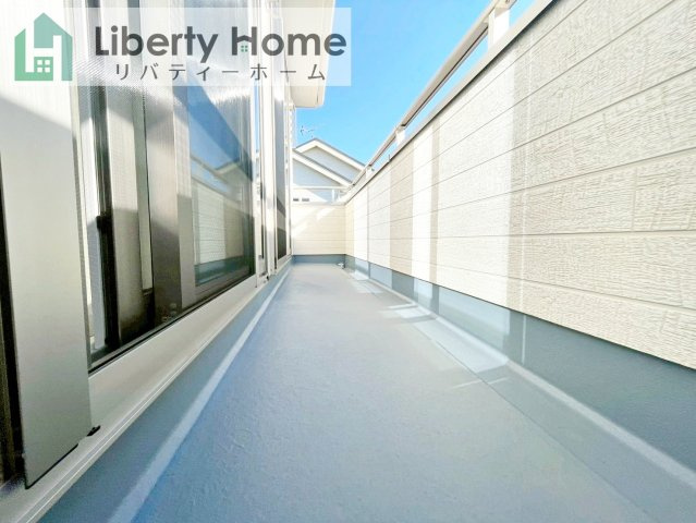 つくばみらい市伊奈東　新築戸建のバルコニー