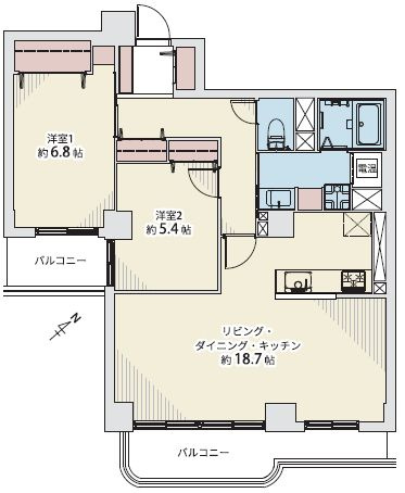 【間取り】 | 北斗シティB棟
