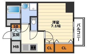 フジマン北梅田の間取り