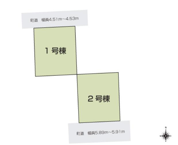 阿見町実穀25-P1　新築戸建　1号棟の区画図