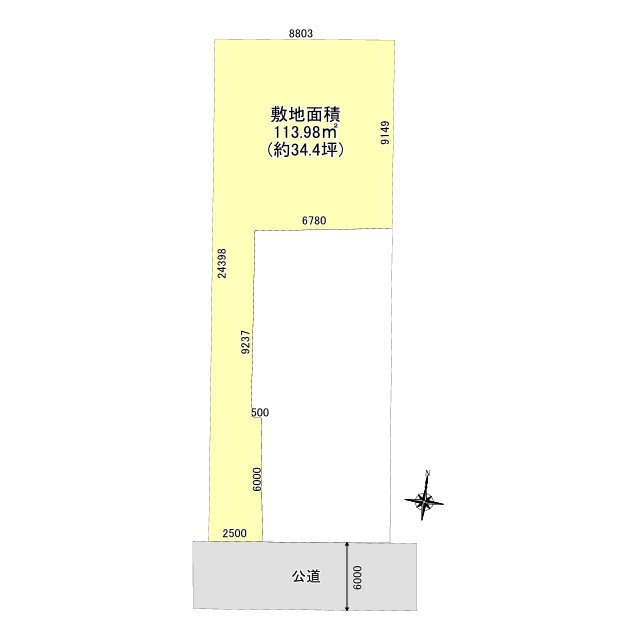 足立区保木間5丁目　中古戸建の区画図|カースペース1台分付き