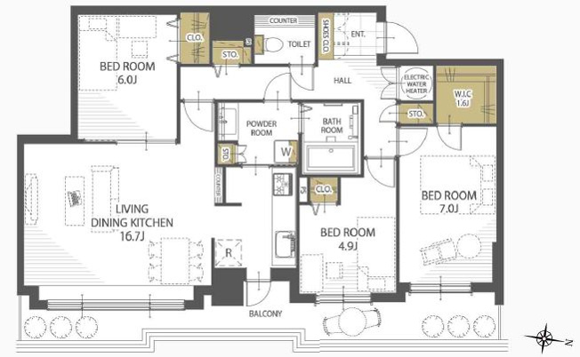 【間取り】 | アイビーハイム札幌ツインタワーウエストポルト