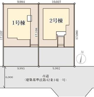 【区画図】 | 郡山市安積町笹川新築一戸建て2棟