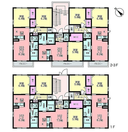 フルールⅥ番館の間取り