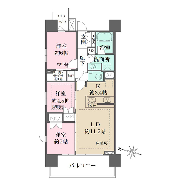 ザ・パークハウスさいたま新都心の間取り