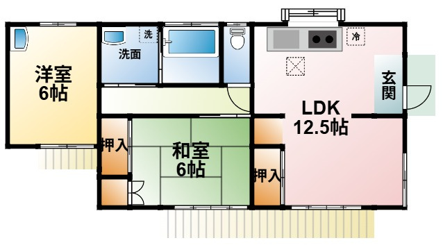 いすみ市岬町中滝2339-1　中古売戸建ての間取り