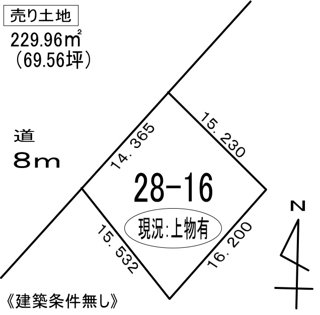 登別市若山町3丁目28-16　土地