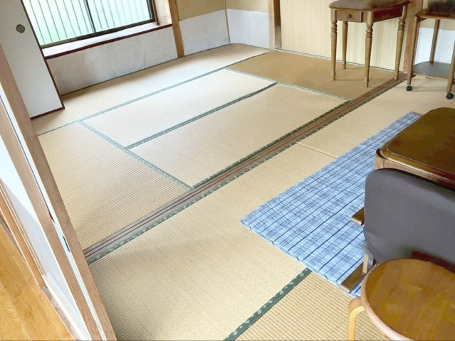 飯塚市大分　中古戸建の和室|二間続きの和室は、一体化して15帖の空間としても利用可能です！