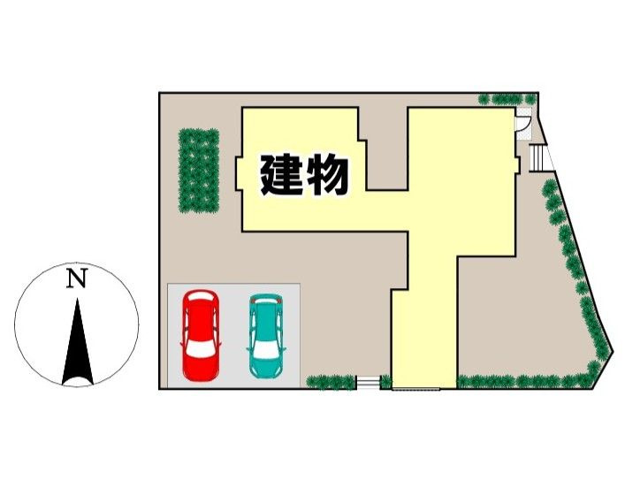 飯塚市大分　中古戸建の区画図|配置図です！※現況と異なる場合には、現況を優先いたします。