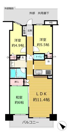 ベルシャトウ武蔵藤沢の間取り