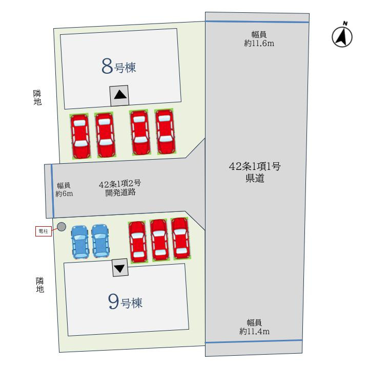 小城市牛津町乙柳2期　9号棟の区画図