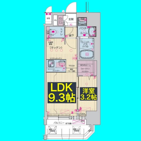 プレサンスNAGOYA覚王山の間取り
