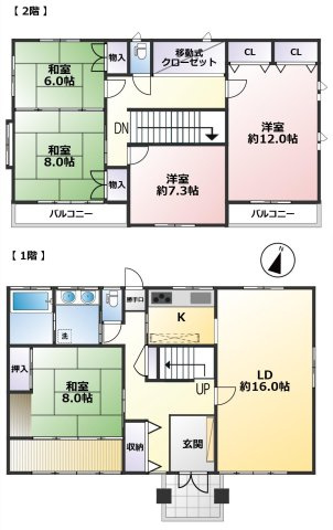 山武市成東　中古戸建の間取り
