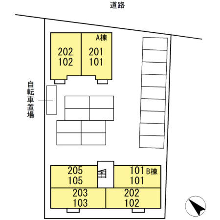 ルミエール　Bの区画図
