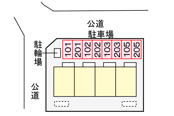 エルディム川花の駐車場