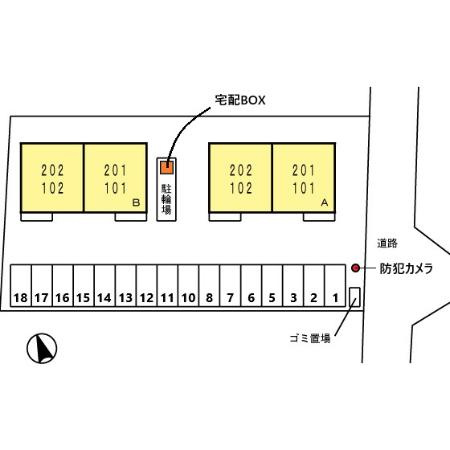 宮前ヒルズＢ棟の区画図