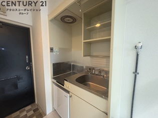 収納棚ありのキッチン・ガス又はIHコンロ設置可能